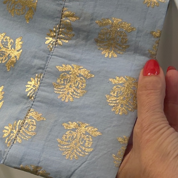 Blue and Gold Patterned Tunic Dress - Picture 9 of 13